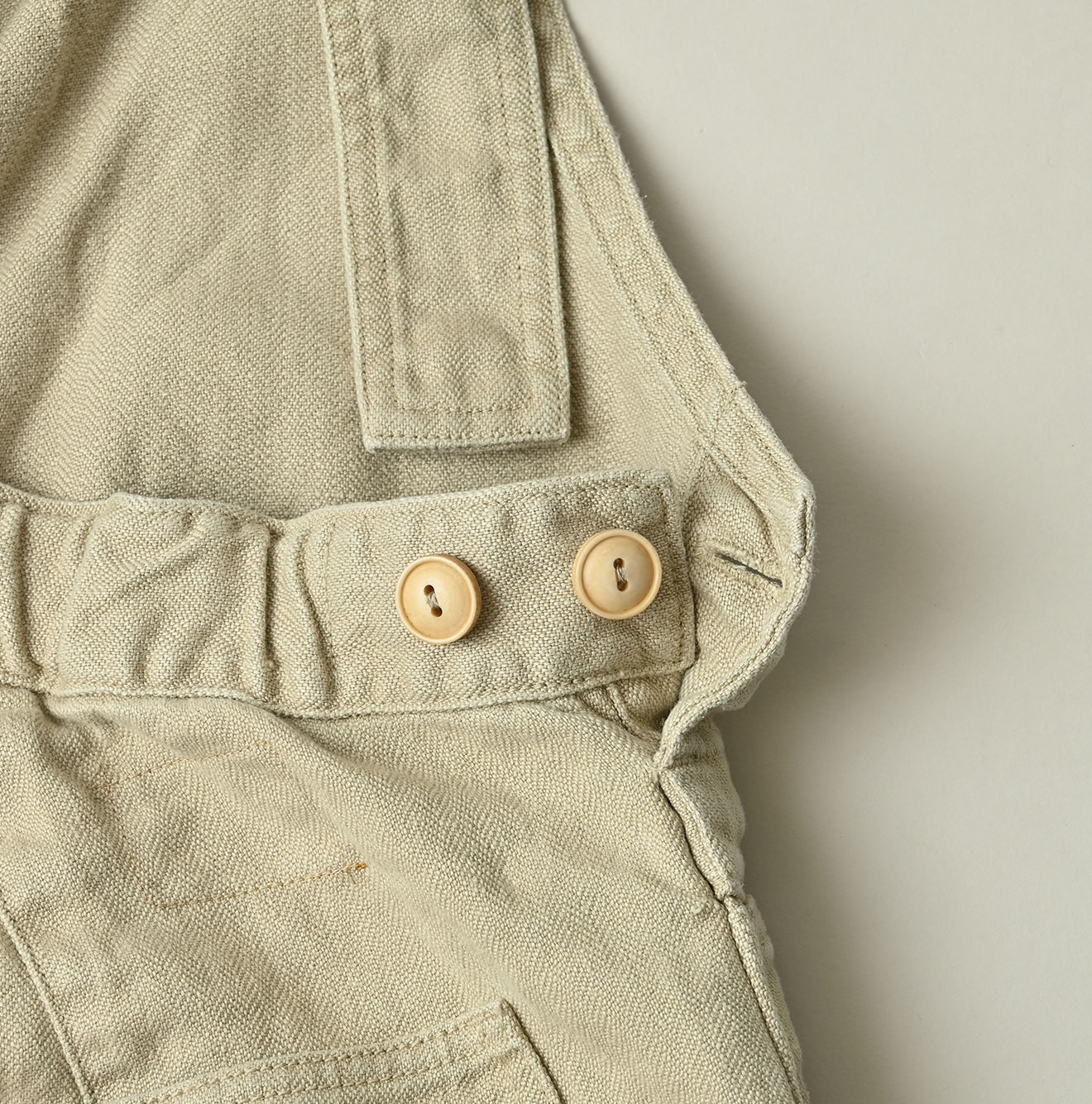 Linen Herringbone Over Skirt Detail