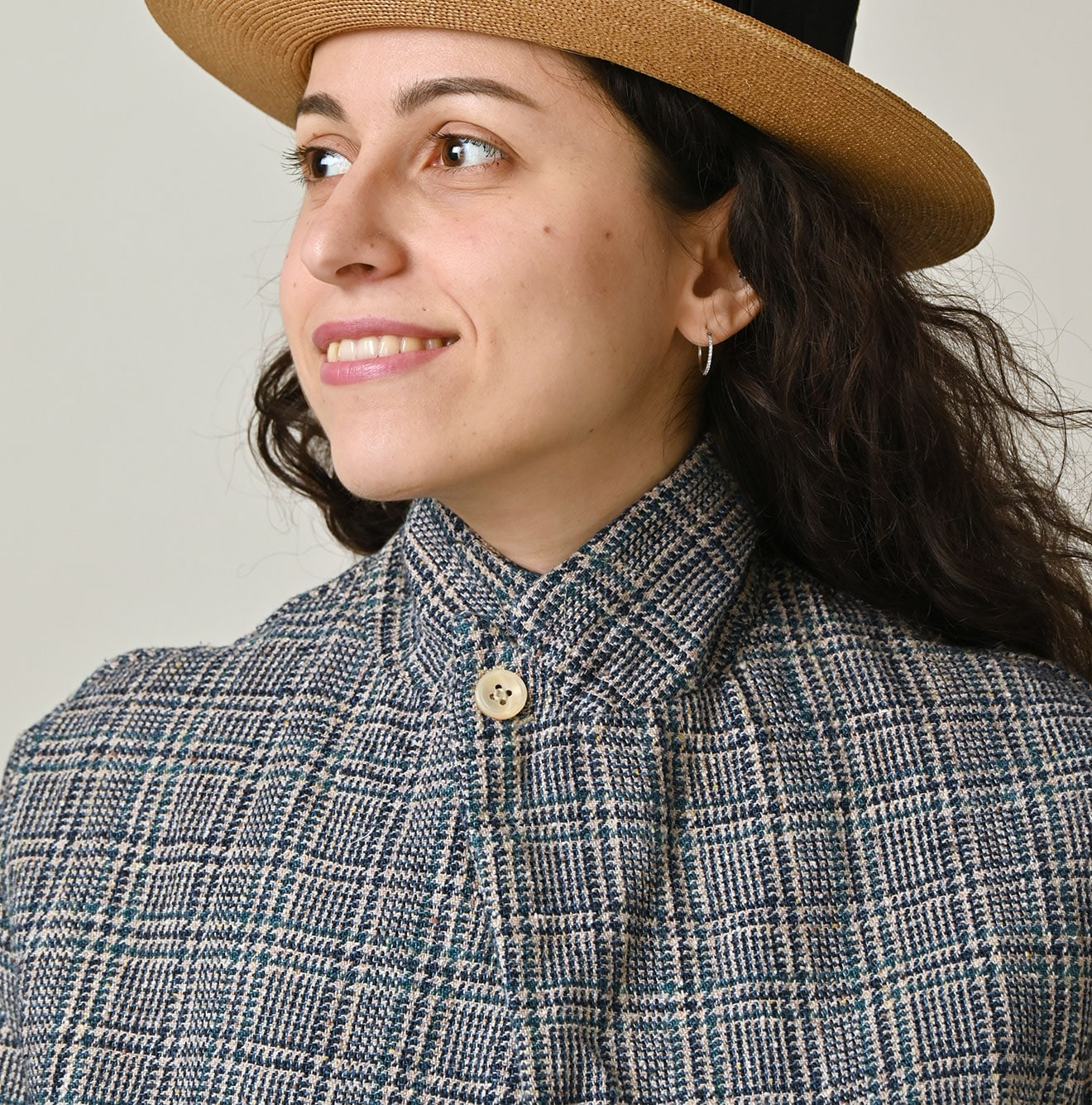 Cotton Linen Tweed 908 Jacketer Blue Detail