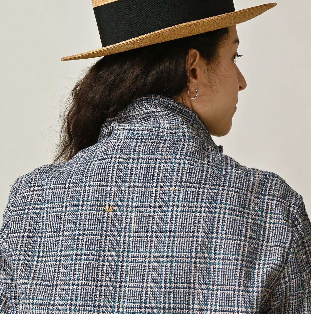 Cotton Linen Tweed 908 Jacketer Blue Detail