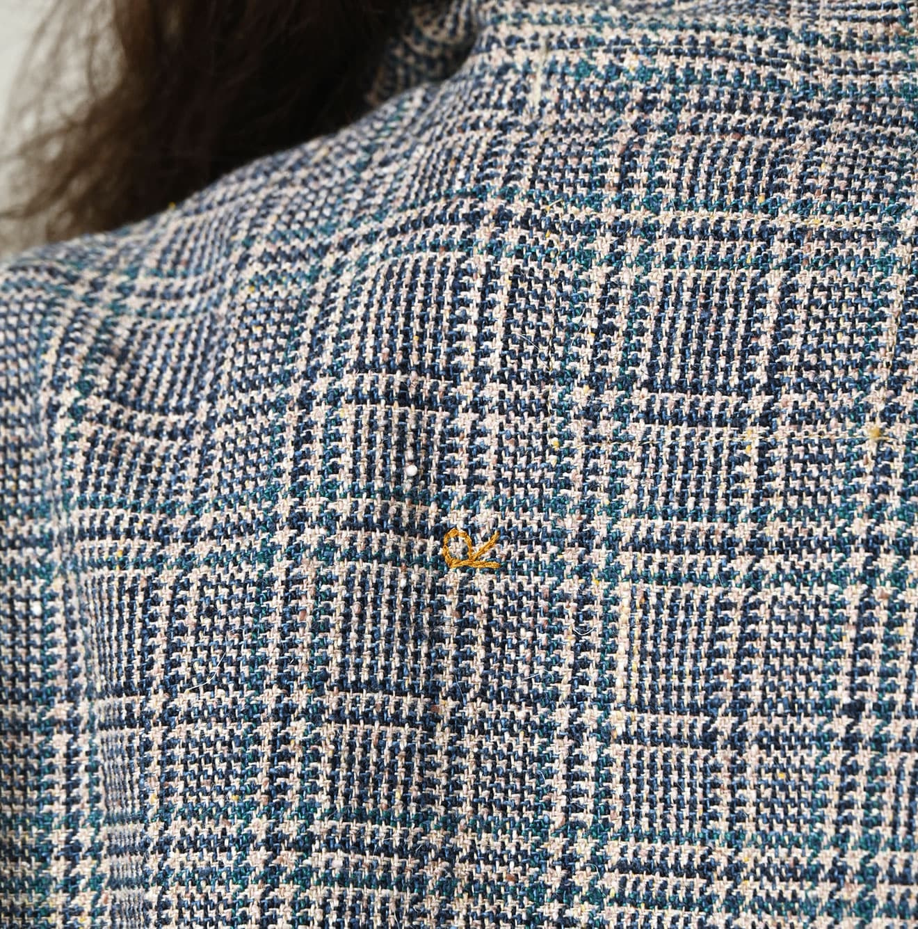 Cotton Linen Tweed 908 Jacketer Blue Detail