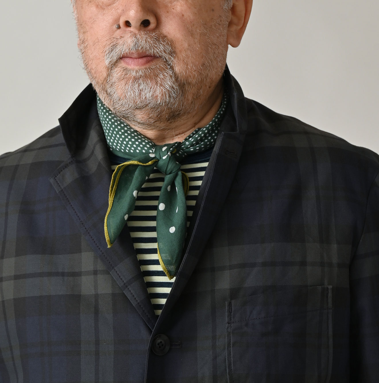 Gabardine Bulltile 908 Miyuki Jacket Detail