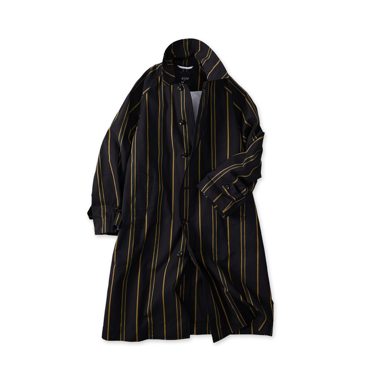 Gabardine Bulltile 908 Soutien Collar Coat Regiment Stripes