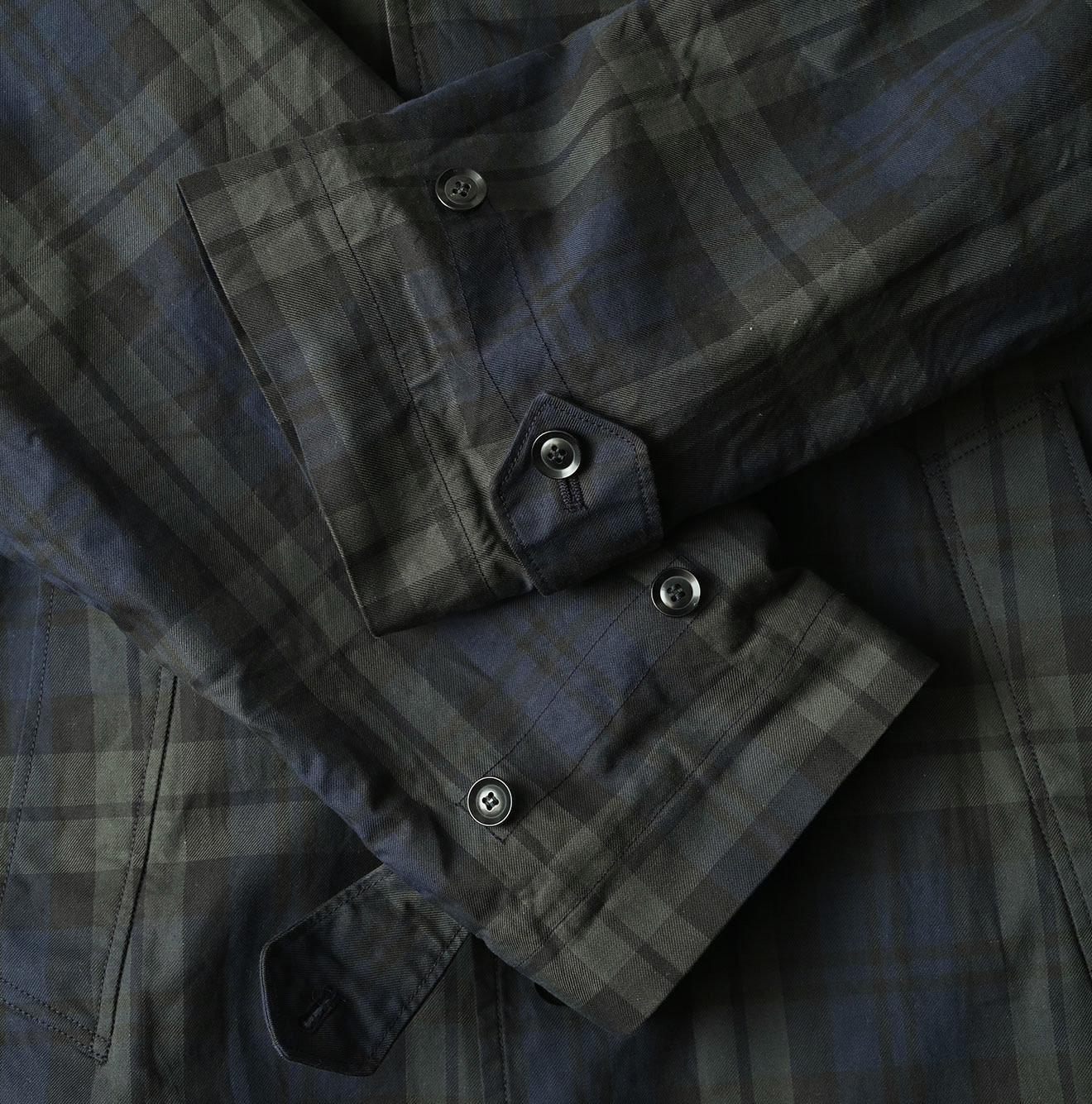 Gabardine Bulltile 908 Soutien Collar Coat Detail