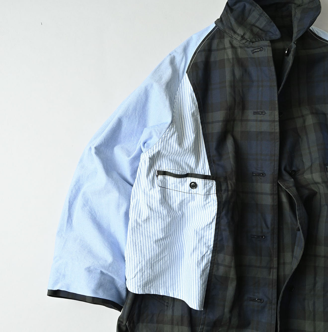 Gabardine Bulltile 908 Soutien Collar Coat Detail