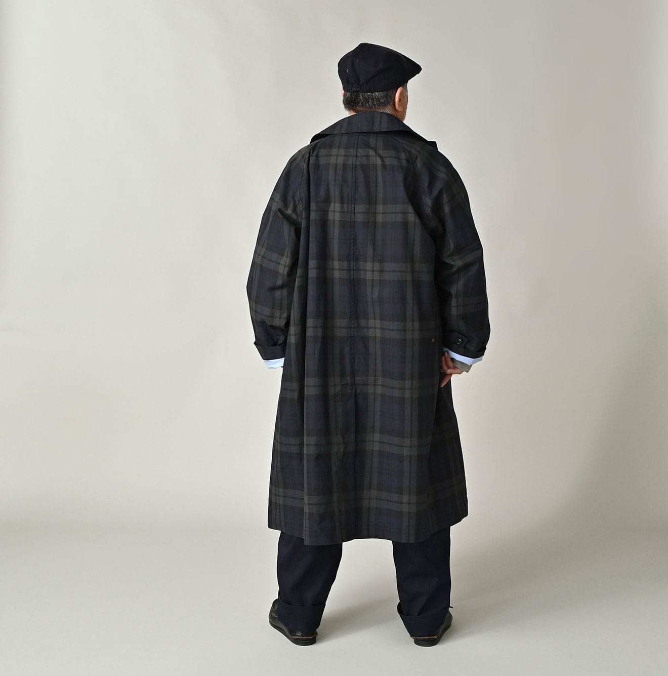 Gabardine Bulltile 908 Soutien Collar Coat Male Model