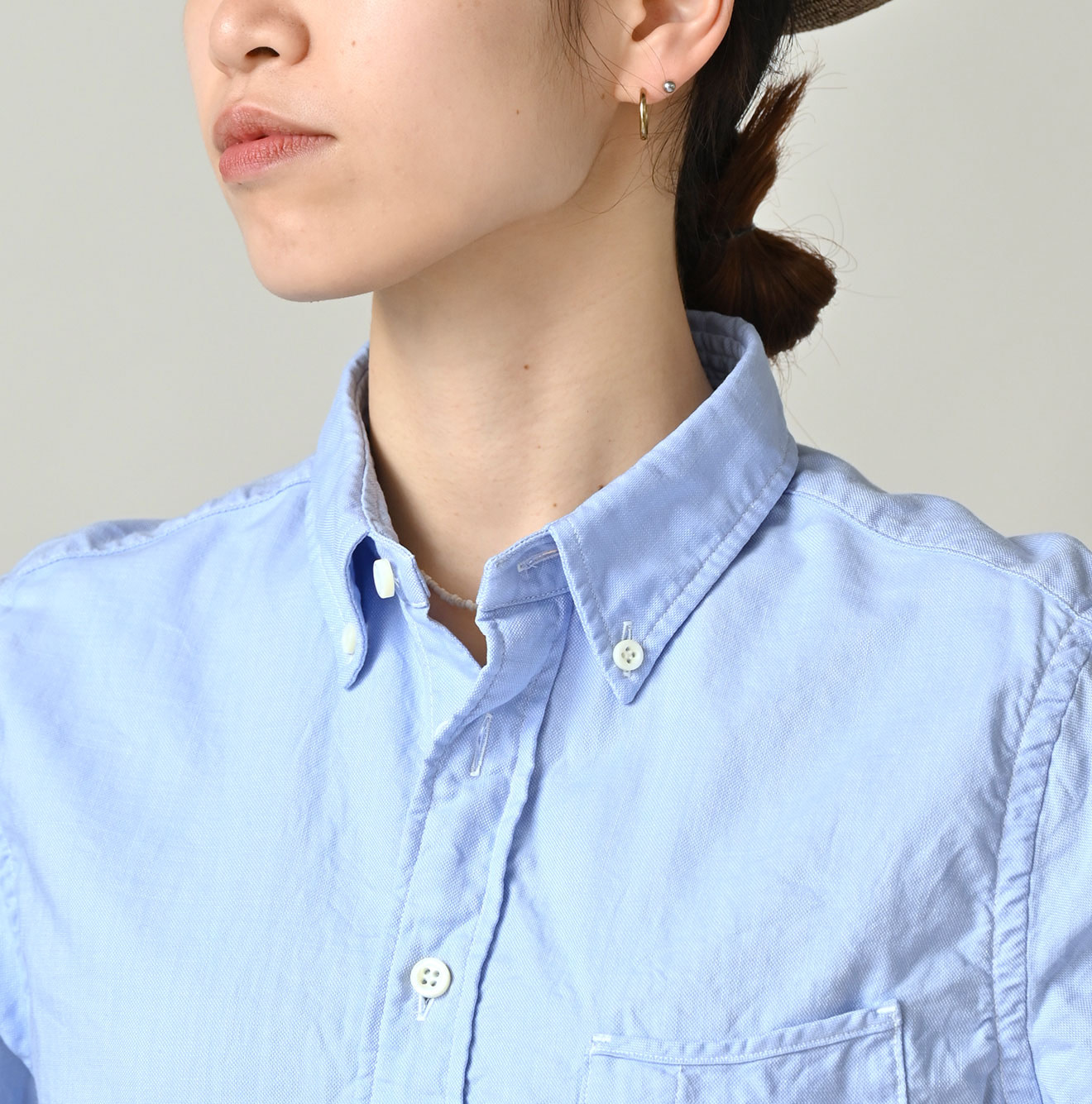 Supima OX 908 Loafer Button Down Shirt Detail