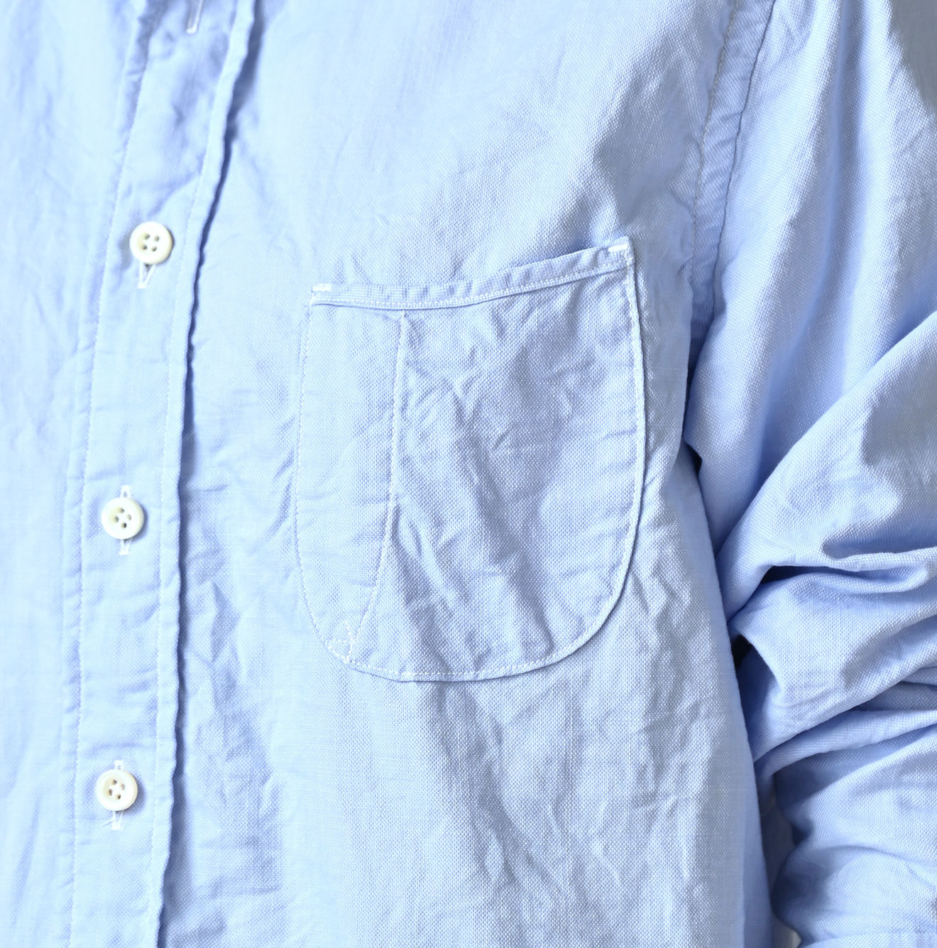 Supima OX 908 Loafer Button Down Shirt Detail