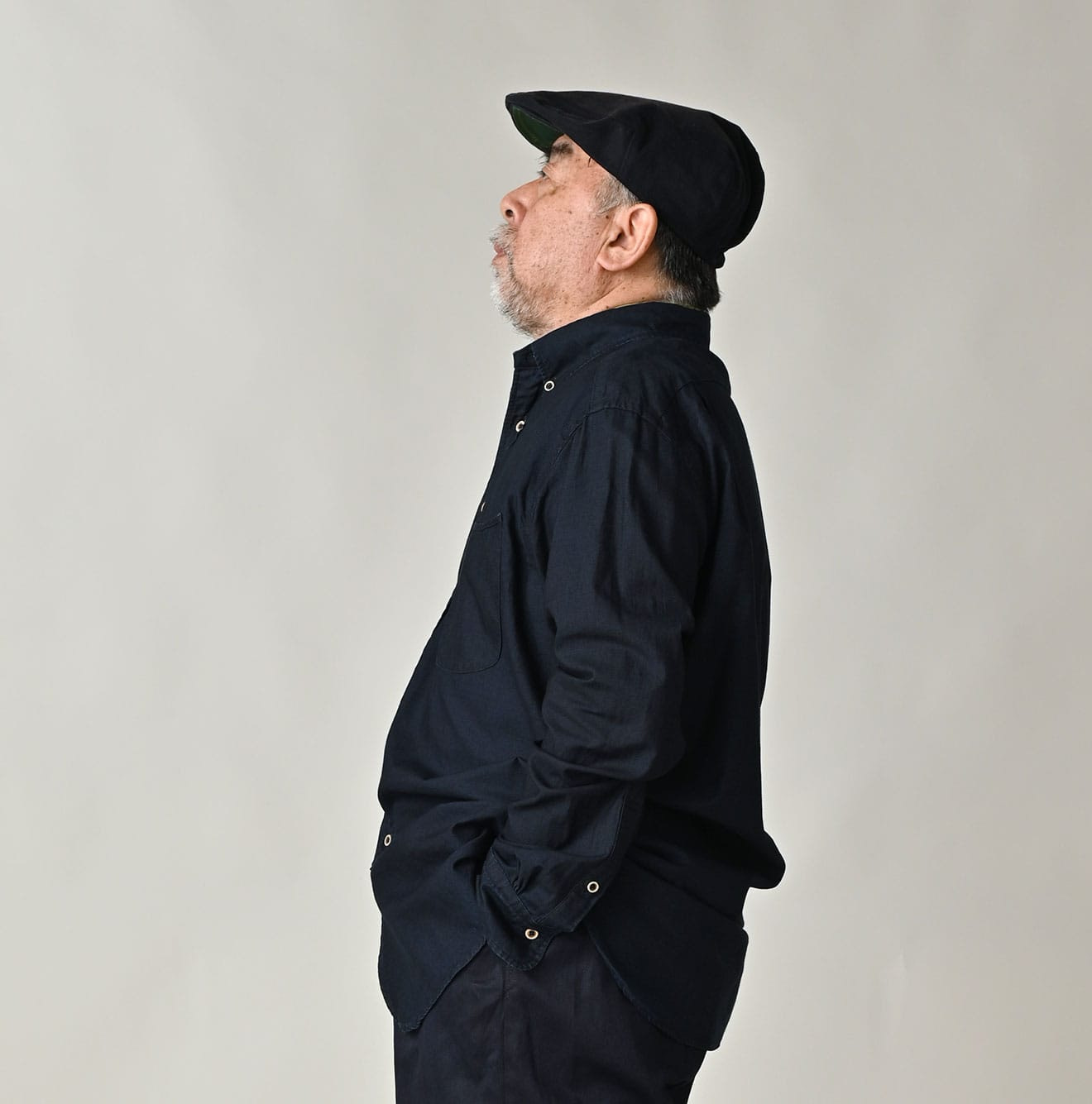 Indigo Supima OX 908 Loafer Button Down Shirt Male Model