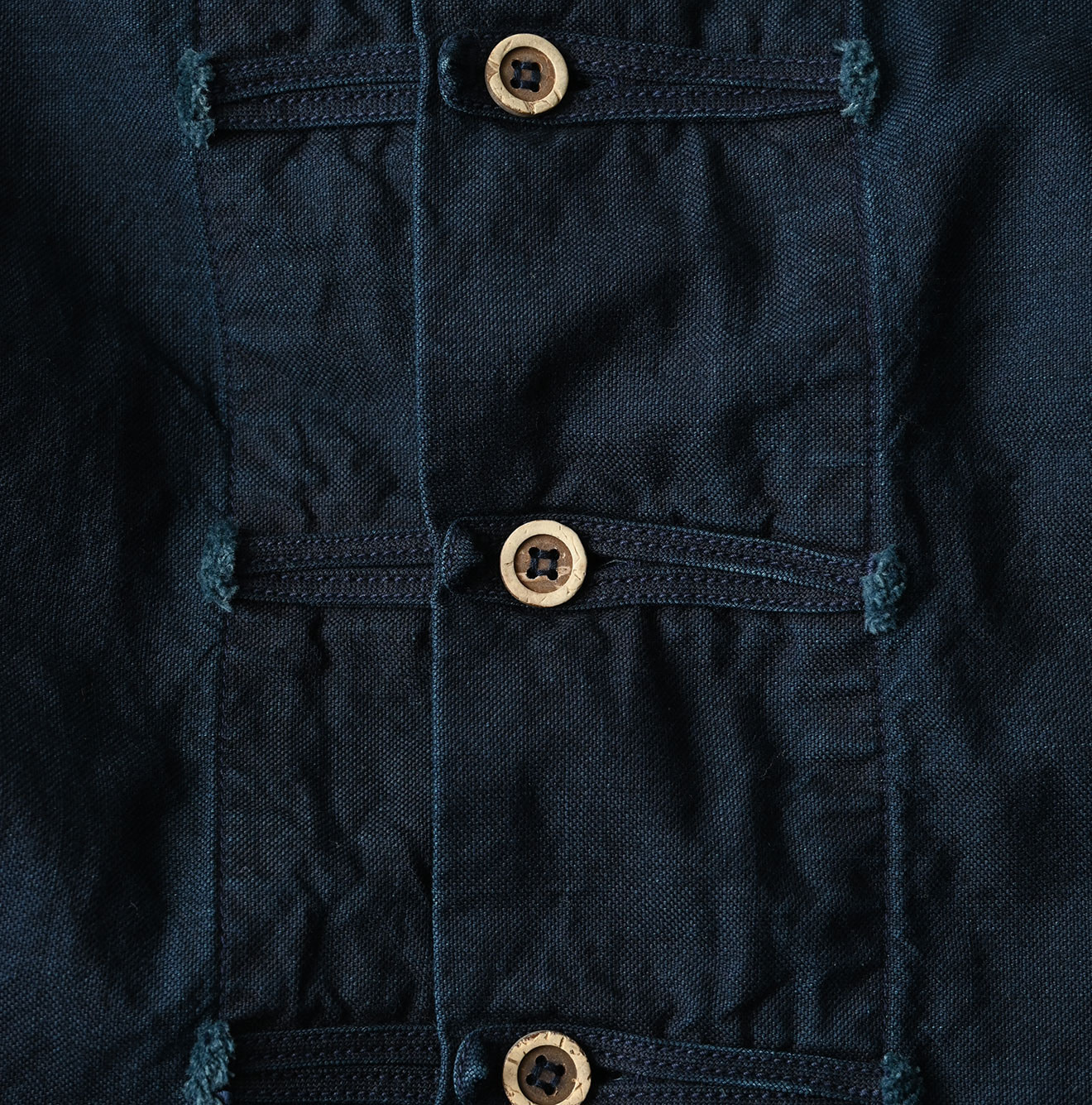 Indigo Supima OX 908 8-knot Shirt Detail