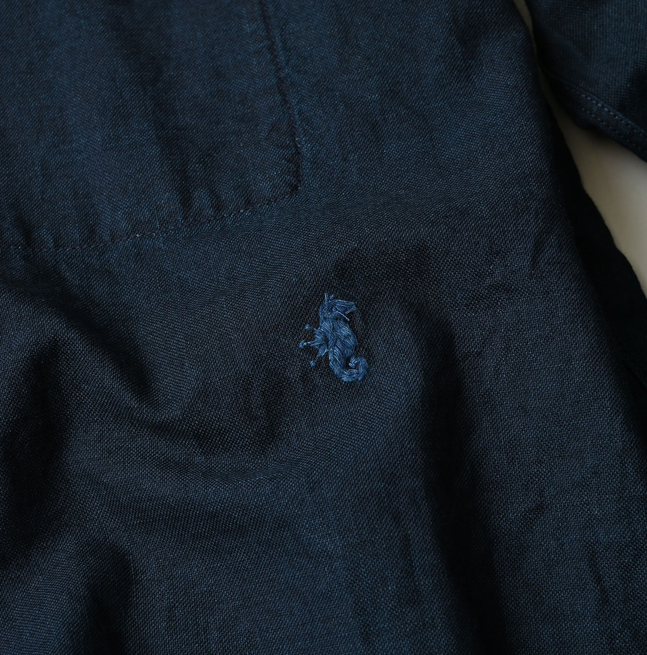 Indigo Supima OX 908 8-knot Shirt Detail