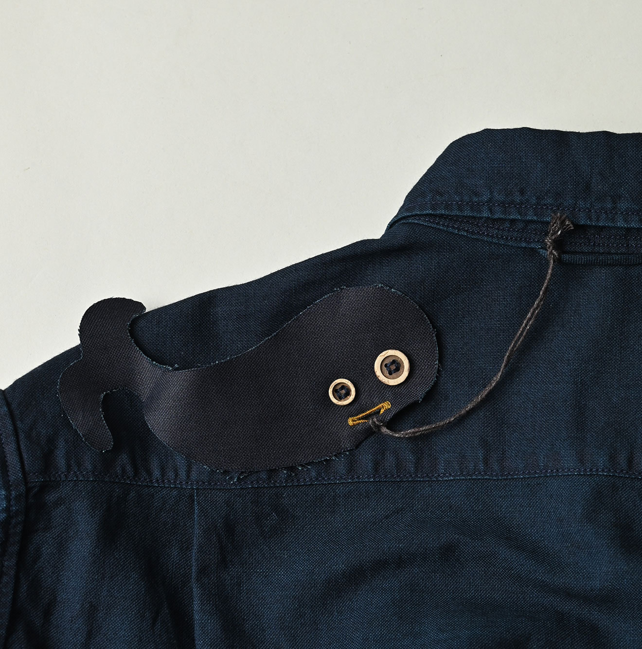 Indigo Supima OX 908 8-knot Shirt Detail