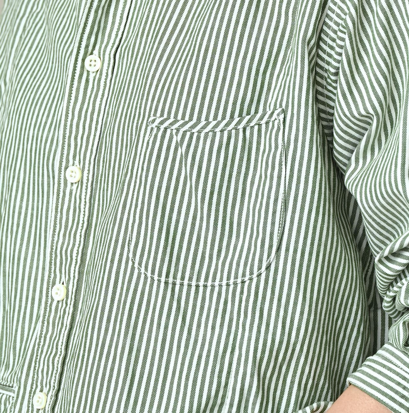 Supima OX 908 Ocean Canvas Shirt Detail