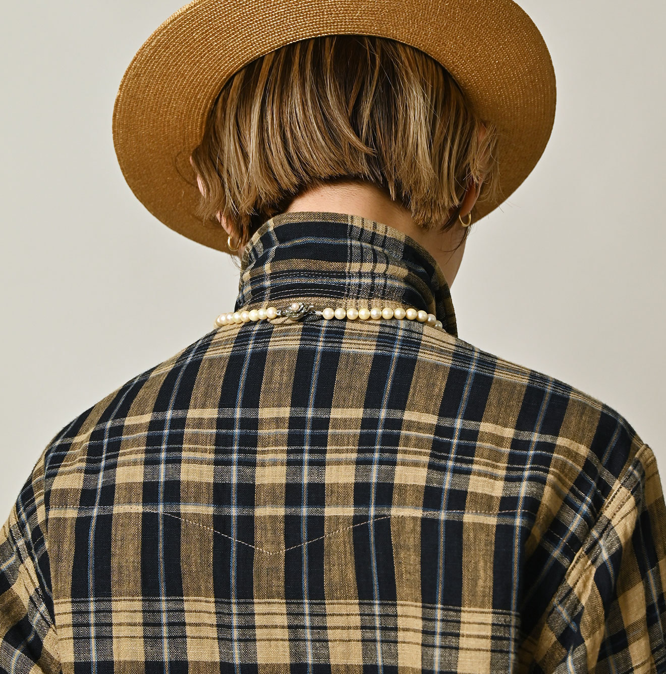 Indigo Double Woven 908 Ocean Eastern Shirt Detail