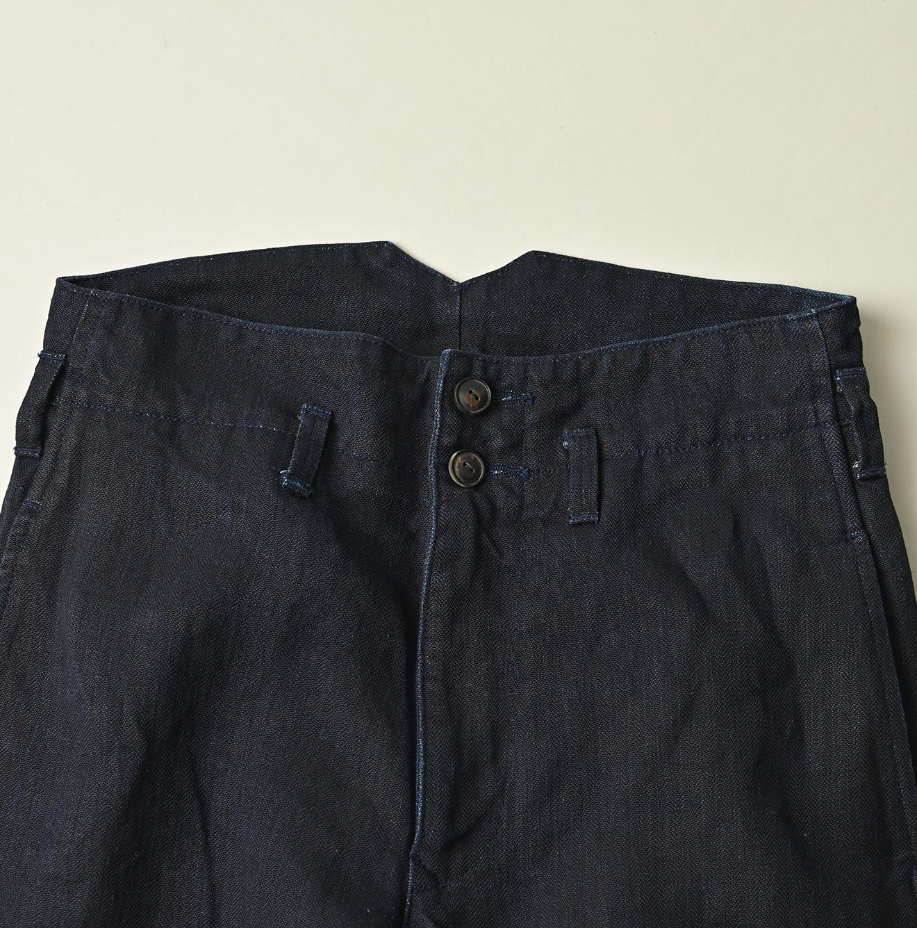 Indigo Linen Herringbone 908 Joppan Detail