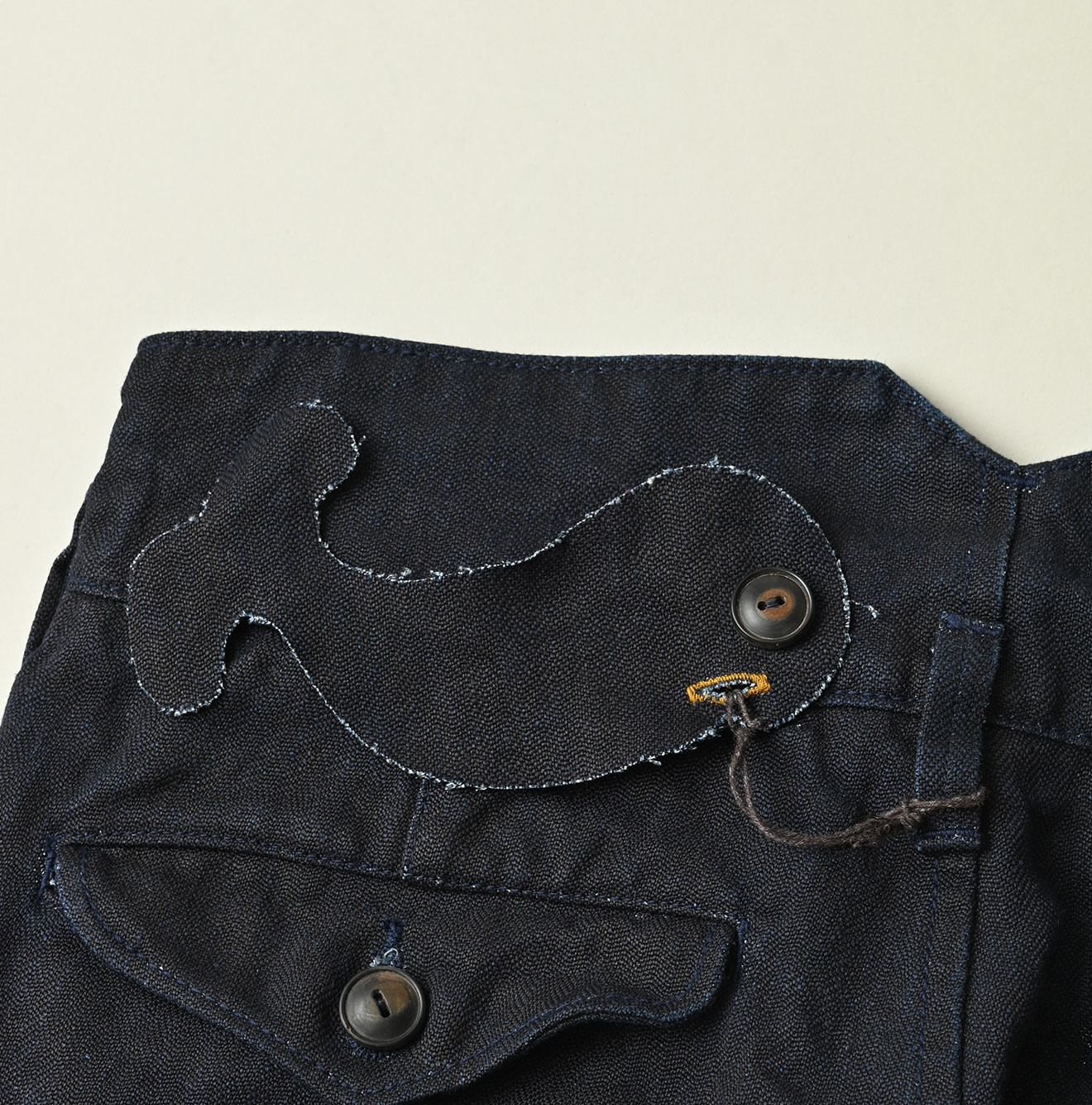 Indigo Linen Herringbone 908 Joppan Detail