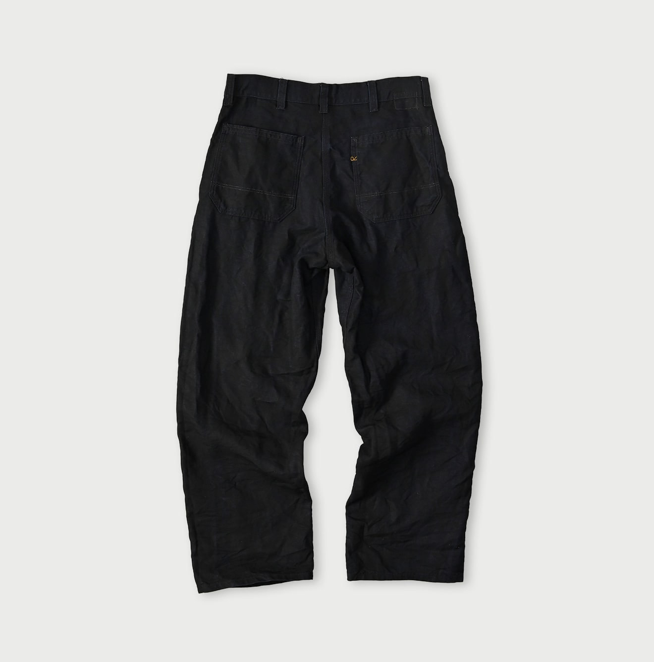 Indigo Linen Herringbone 908 Painter Pants Back