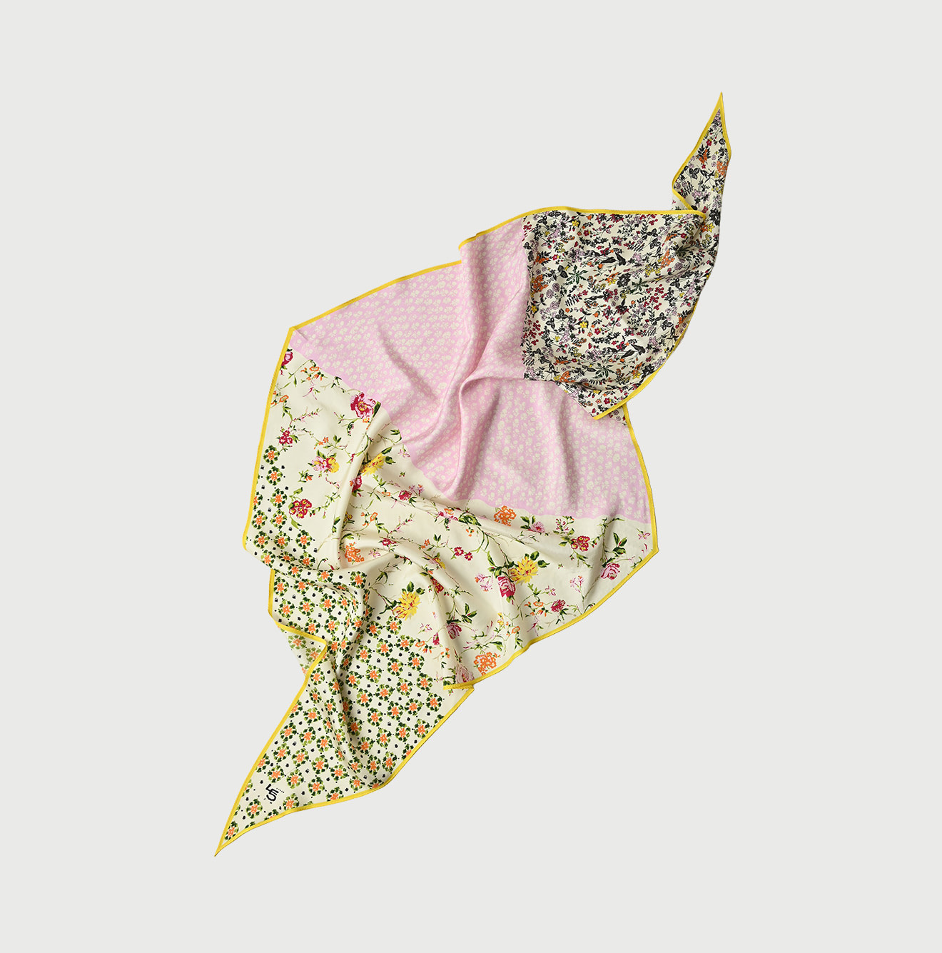 Silk Flower Patch Big Wakame Pink