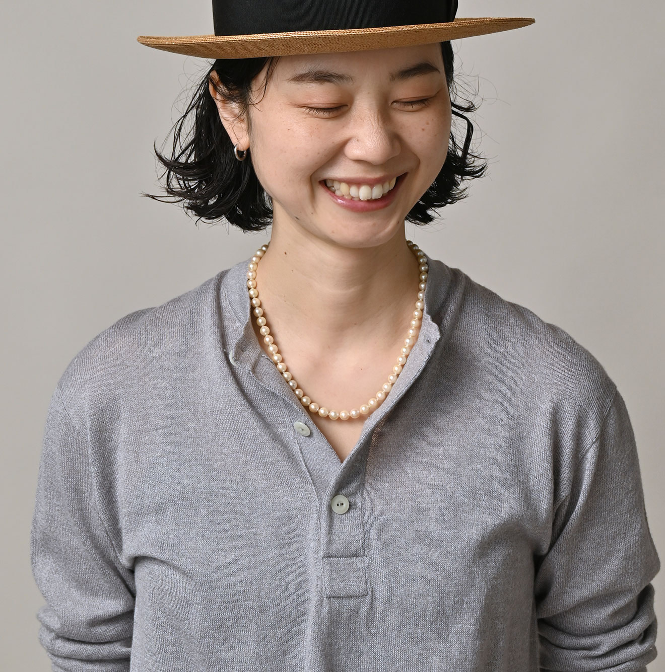 Whole Super Gauze 908 Henley Detail