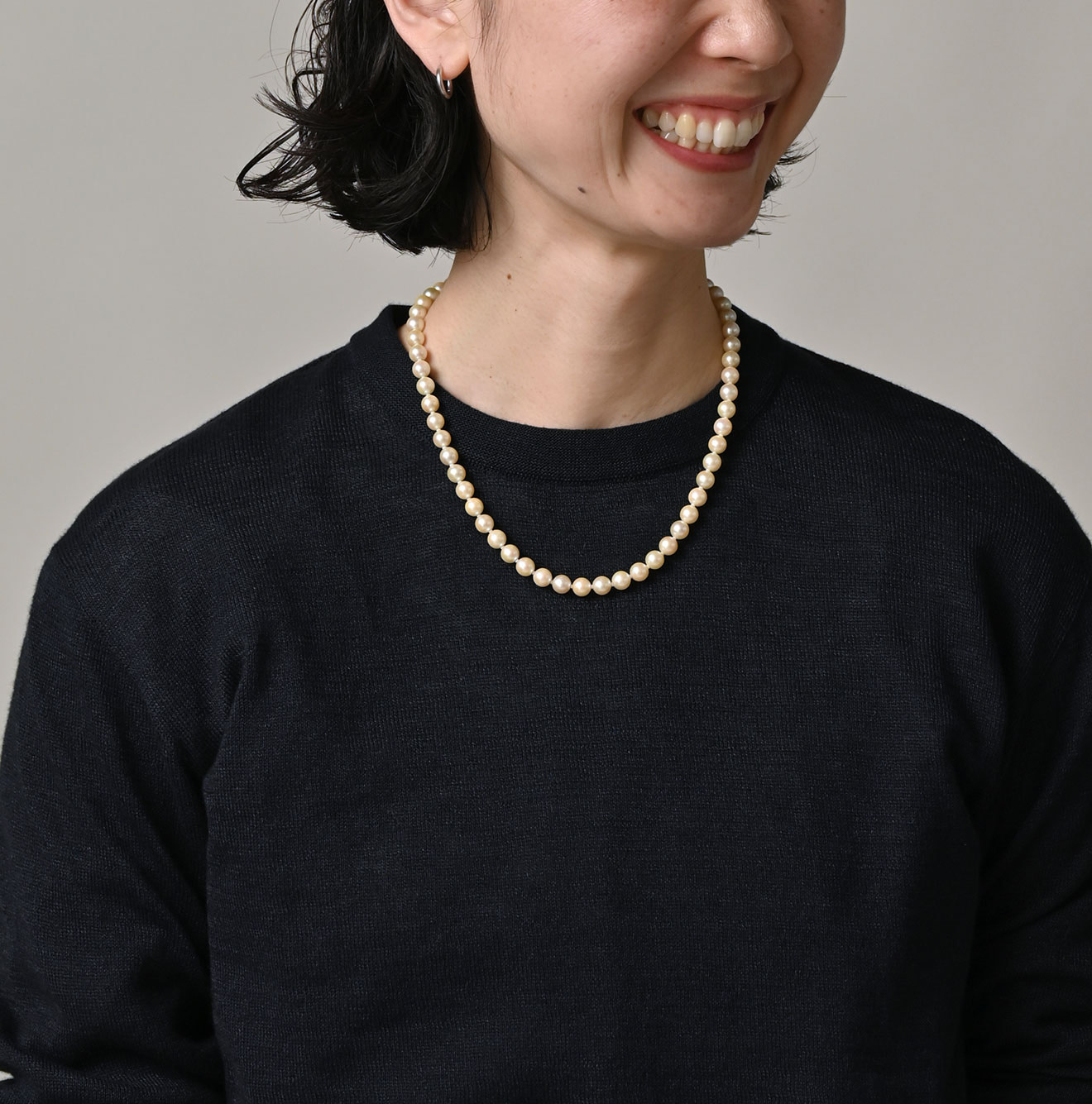 Indigo Whole Super Gauze 908 Crew Detail