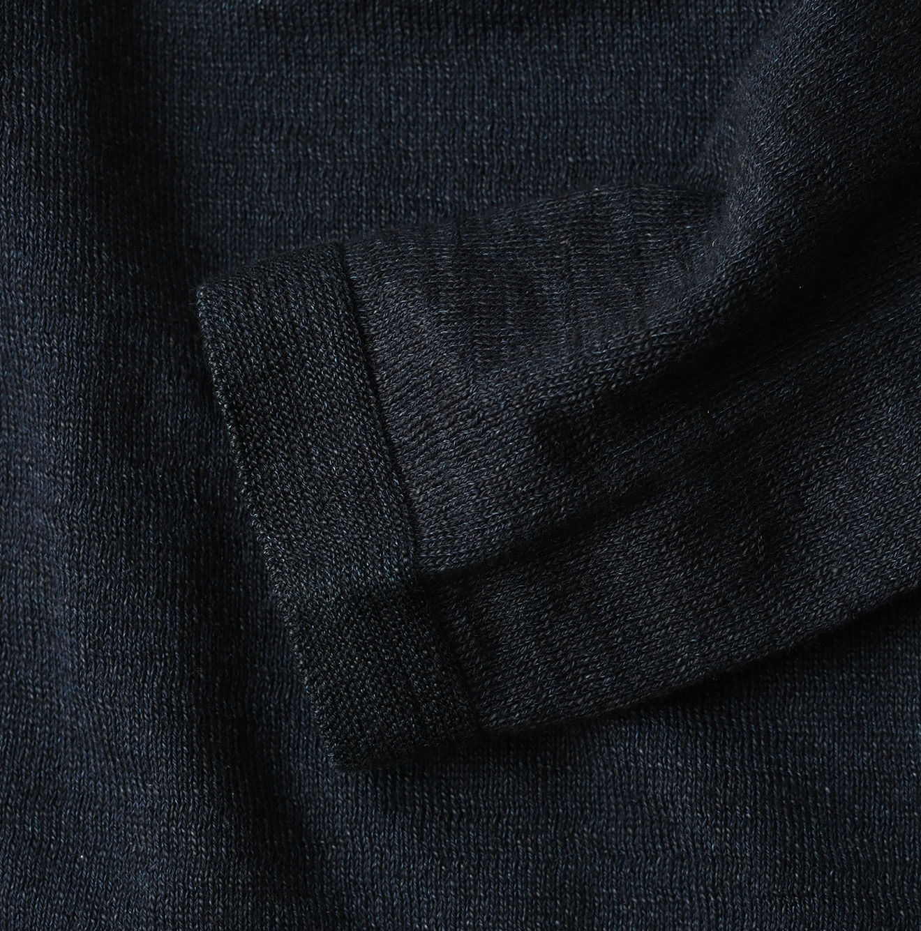 Indigo Whole Super Gauze 908 Crew Detail