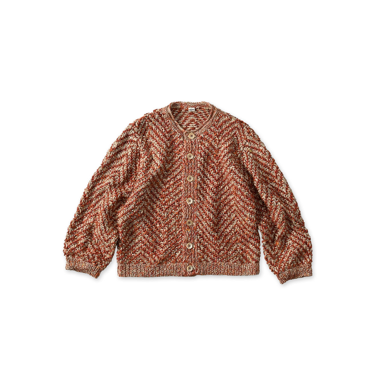 Linen Herringbone Bolero White x Red Herringbone