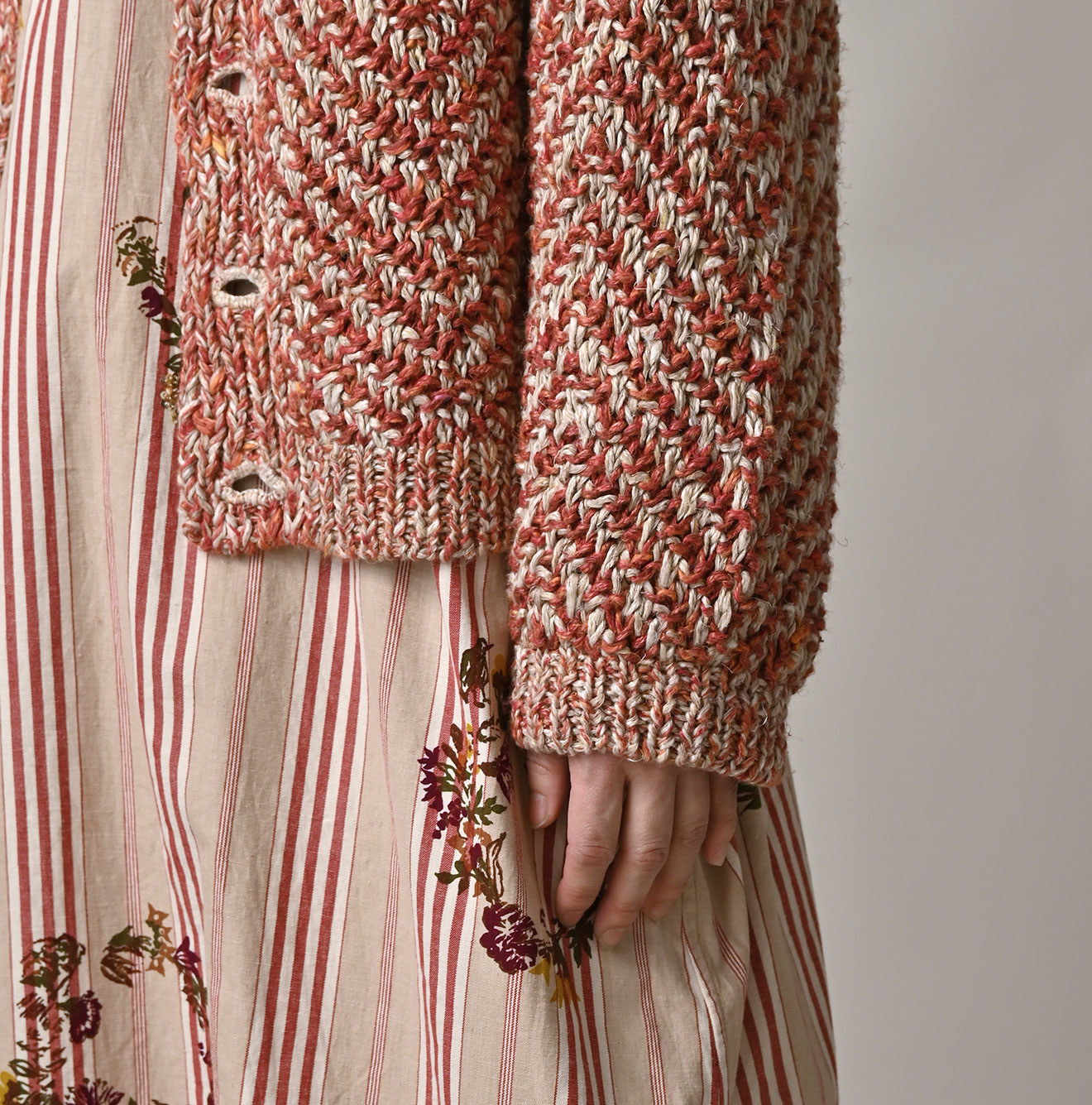 Linen Herringbone Bolero Detail