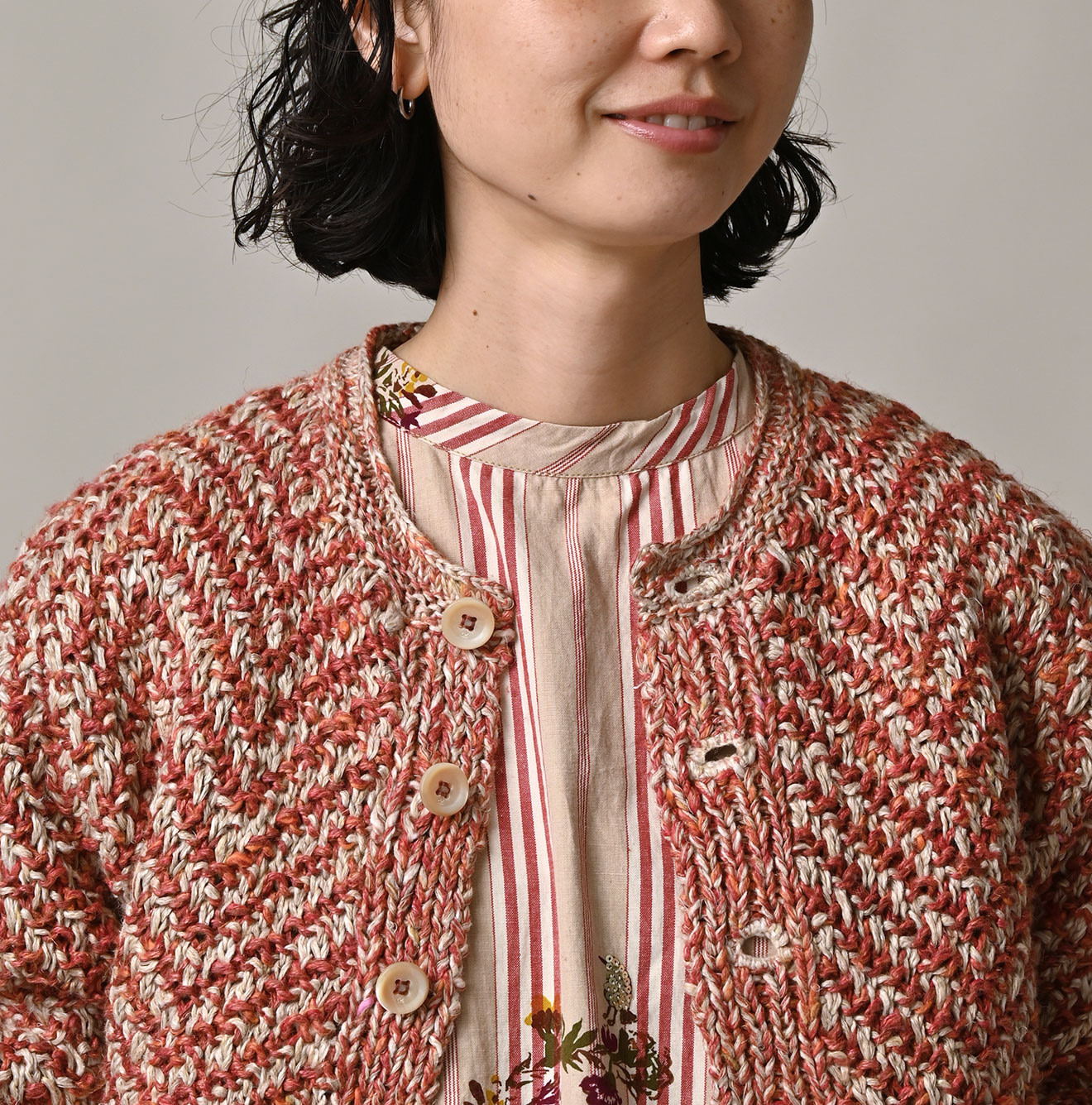 Linen Herringbone Bolero Detail