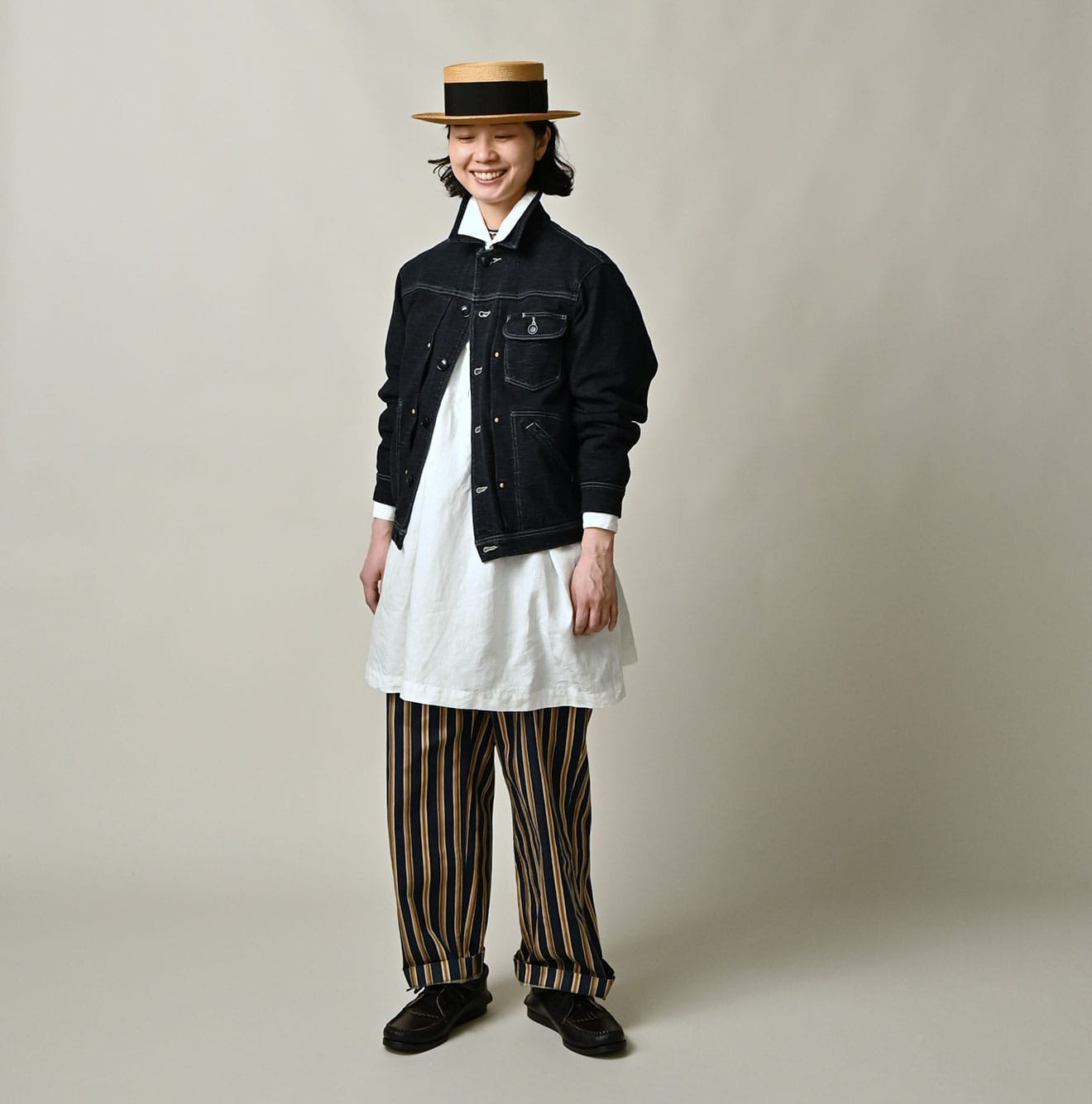 Indigo Denim Tenjiku G Jacket Female Model