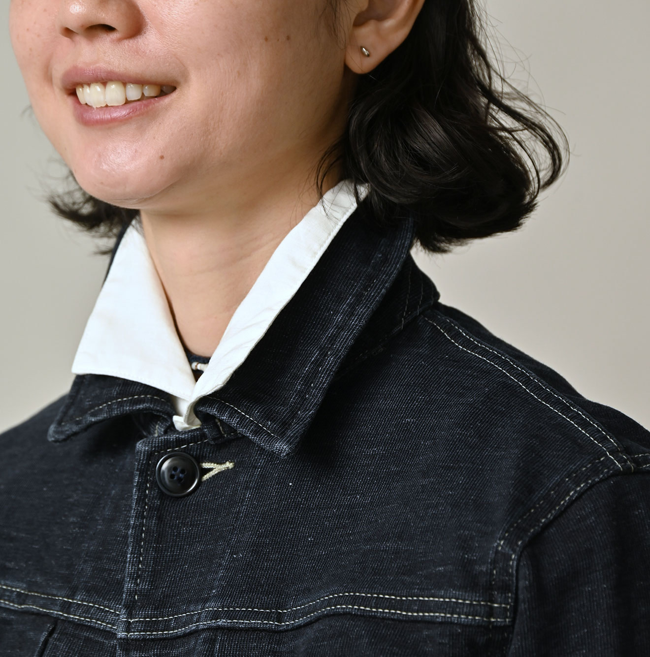 Indigo Denim Tenjiku G Jacket Detail