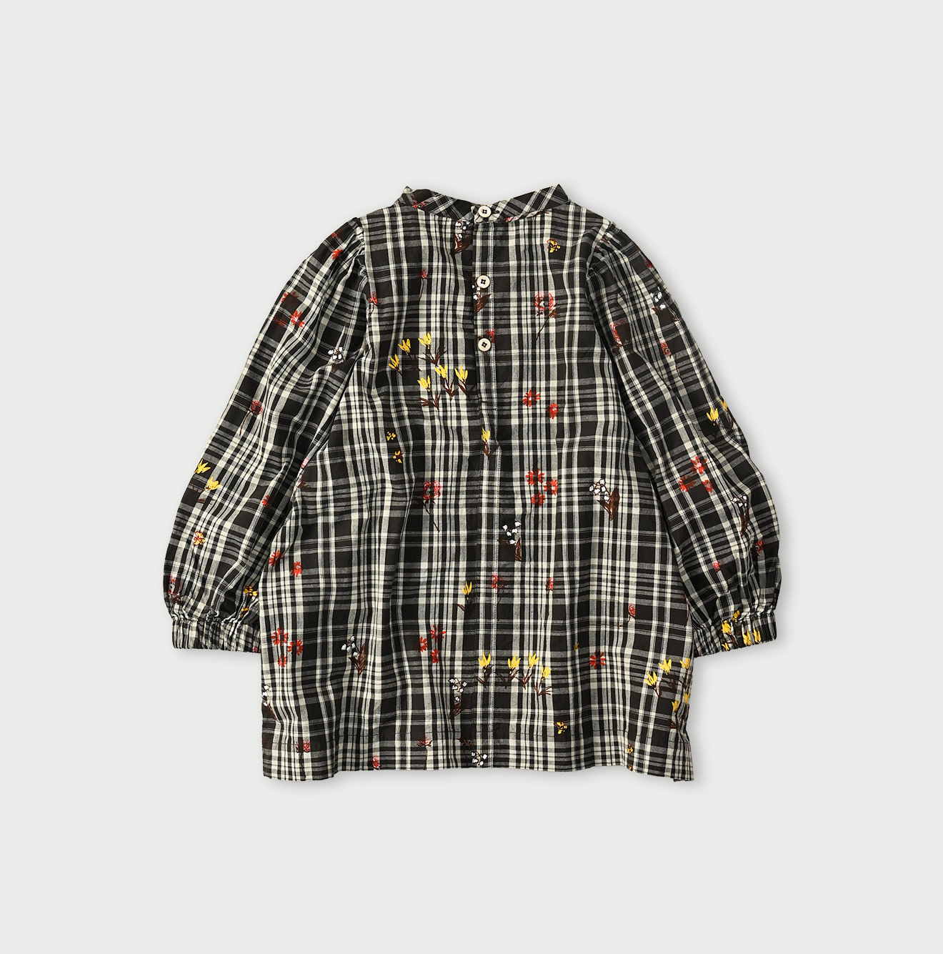 Indian Khadi OX SAIJIKI Poyon Puff Blouse Back