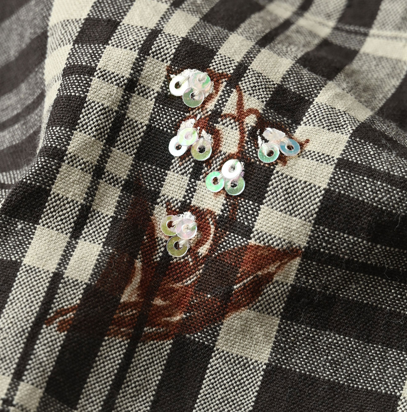 Indian Khadi OX SAIJIKI Poyon Puff Blouse Detail