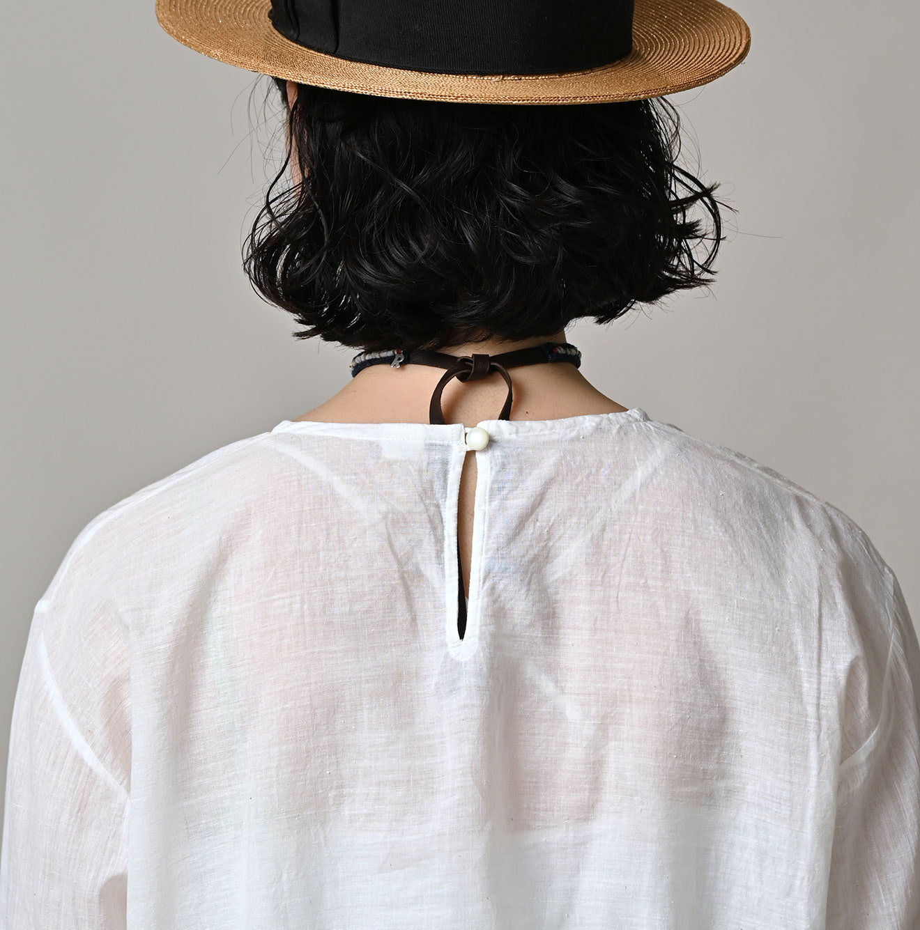 Indian Khadi Peplum Cutwork Embroidered M Shirt Detail