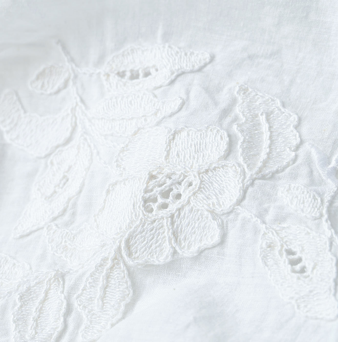 Indian Khadi Peplum Cutwork Embroidered M Shirt Detail