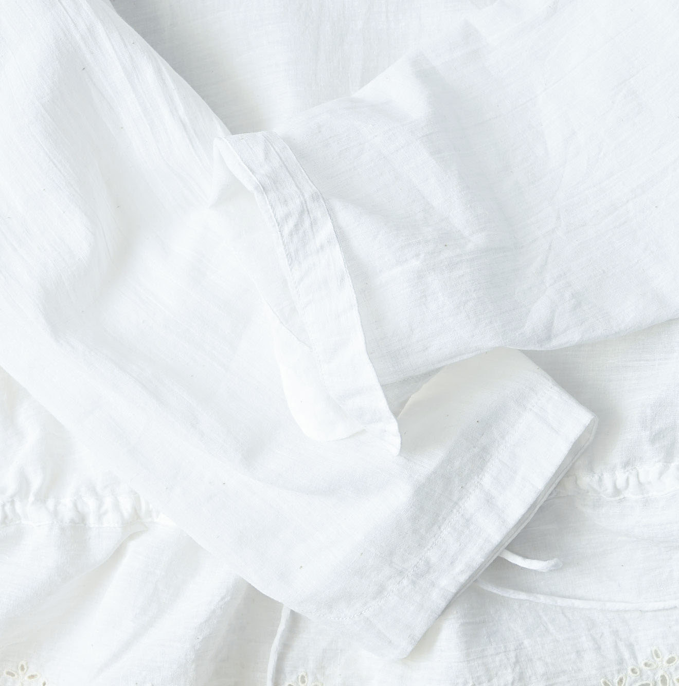 Indian Khadi Peplum Cutwork Embroidered M Shirt Detail