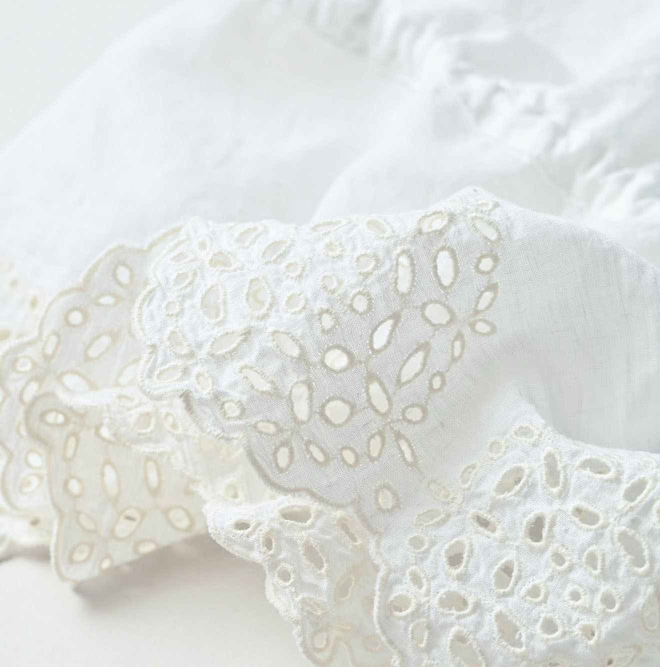 Indian Khadi Peplum Cutwork Embroidered M Shirt Detail