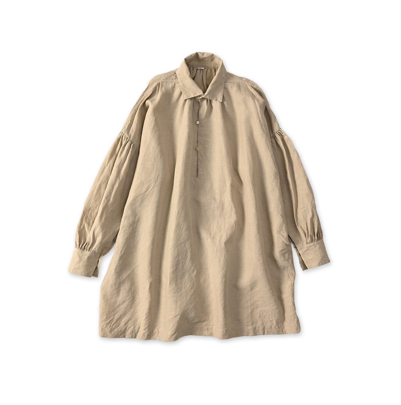 60 Linen Smock Shirt Natural