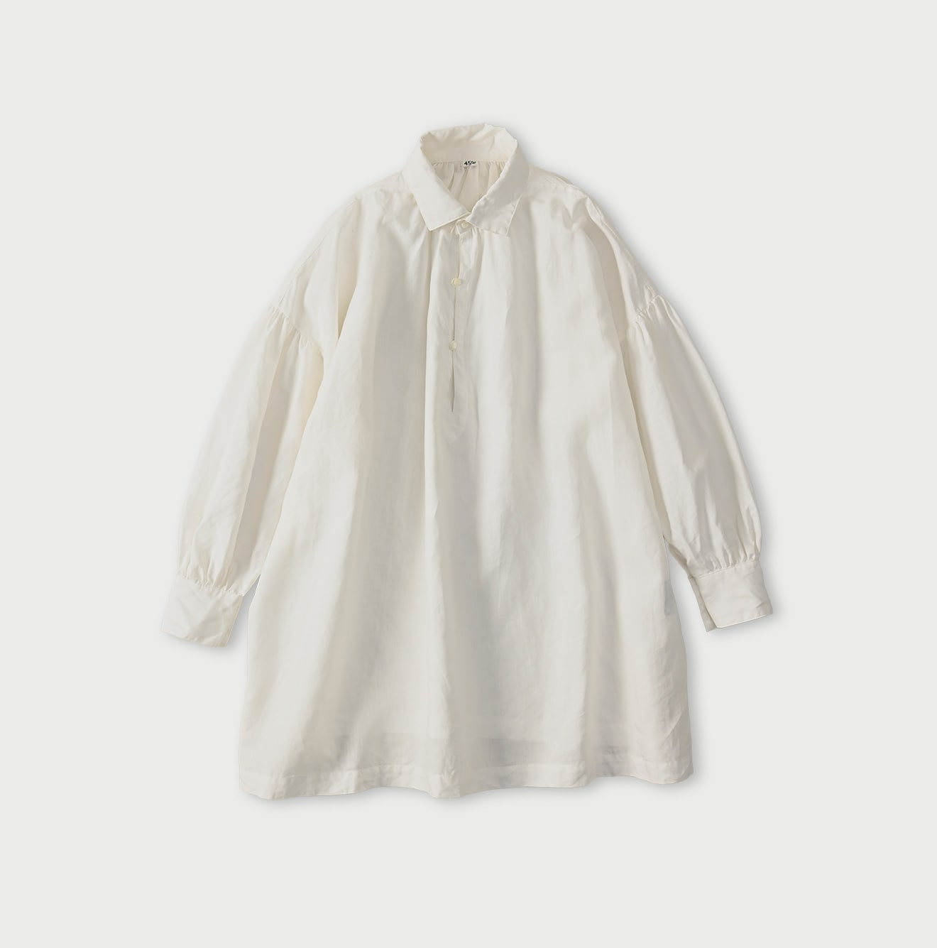 60 Linen Smock Shirt White