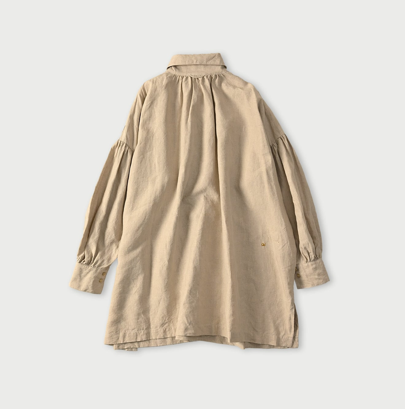 60 Linen Smock Shirt Back