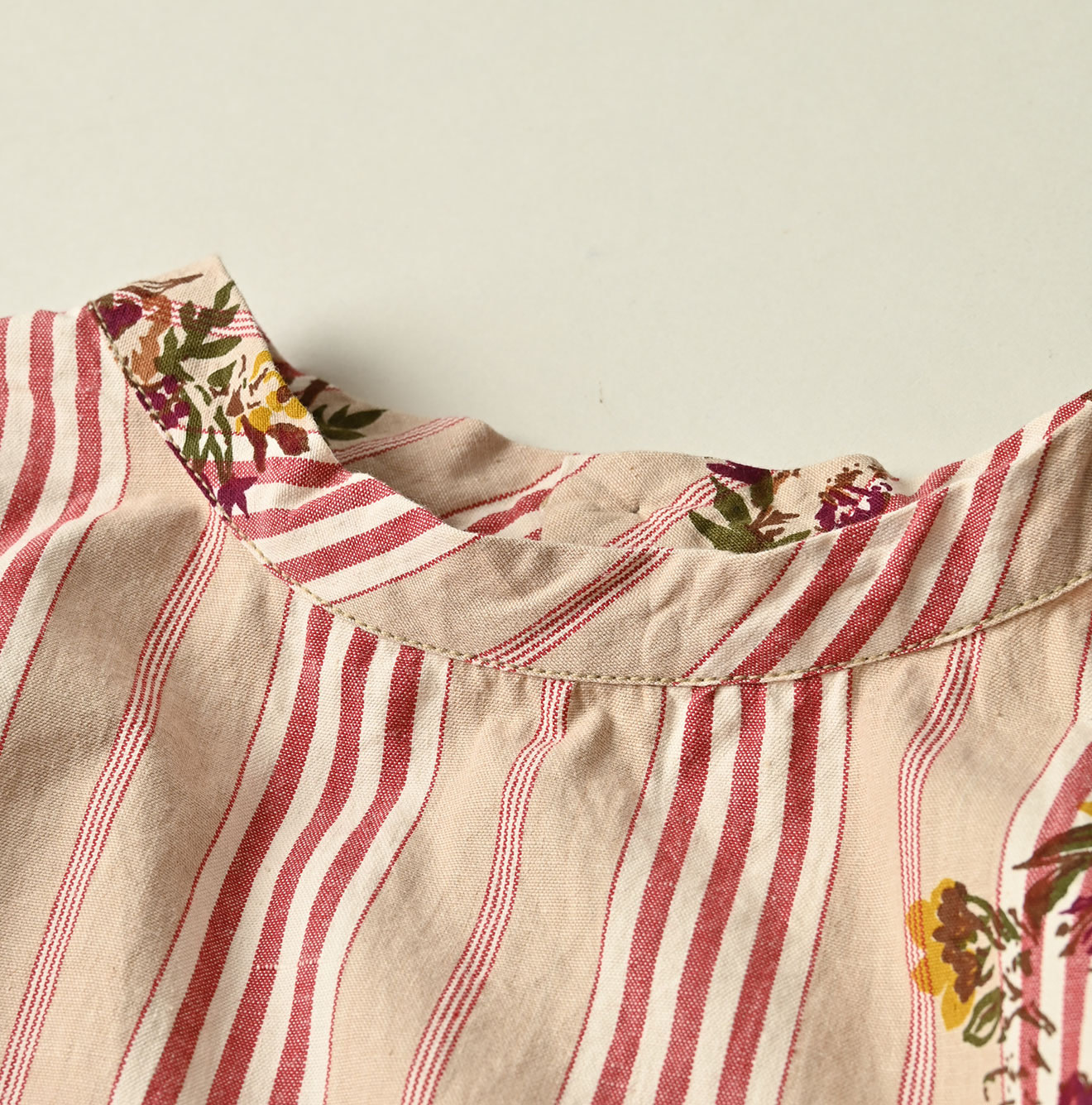 Indian Khadi OX SAIJIKI Poyon Puff Dress Detail