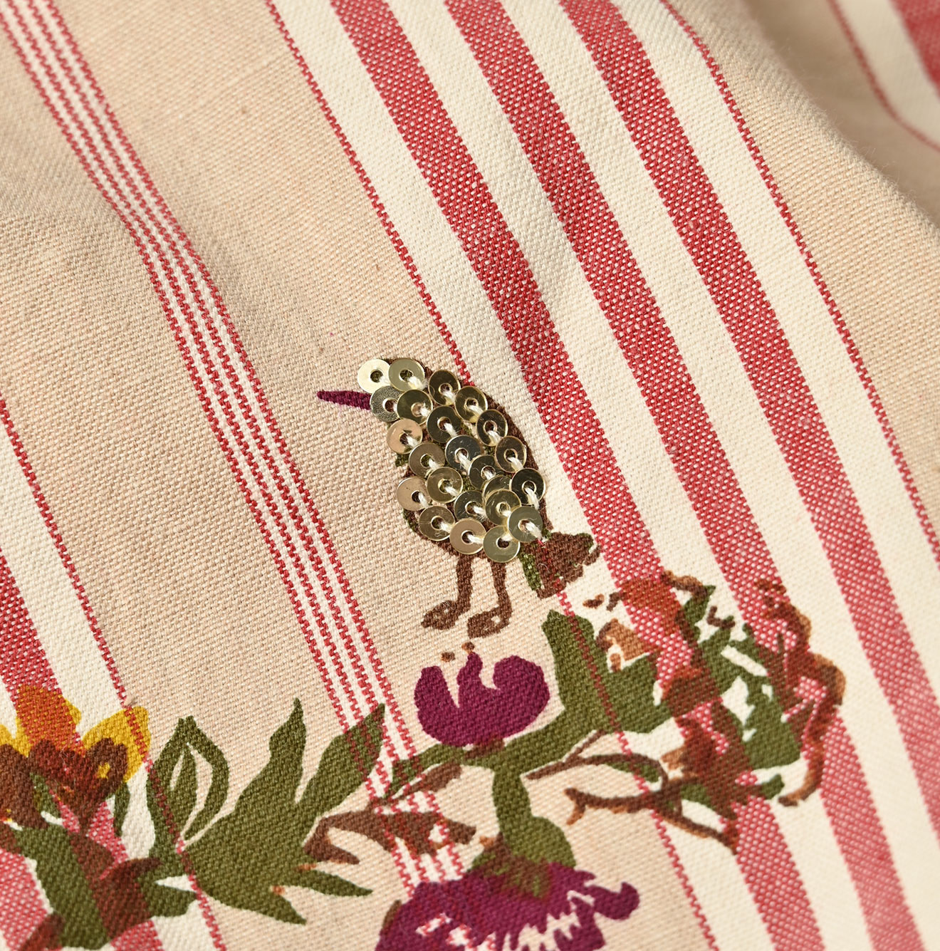Indian Khadi OX SAIJIKI Poyon Puff Dress Detail