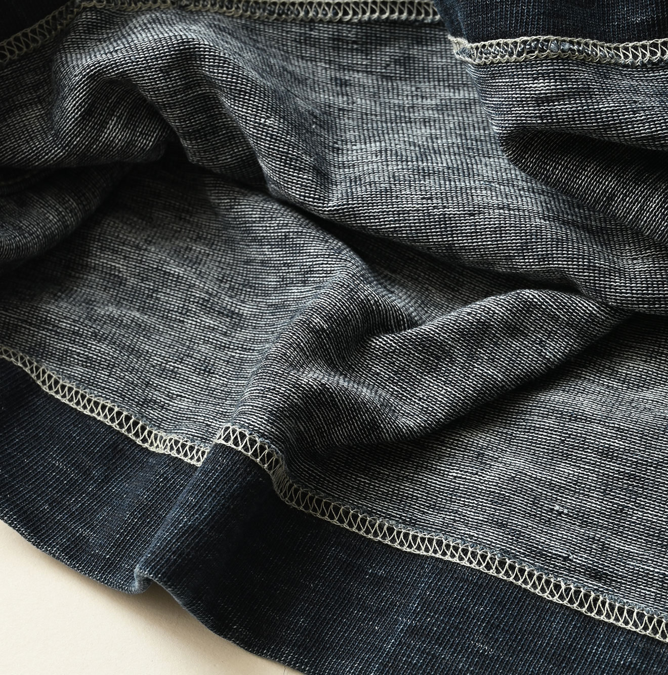 Indigo Denim Tenjiku Dress Detail
