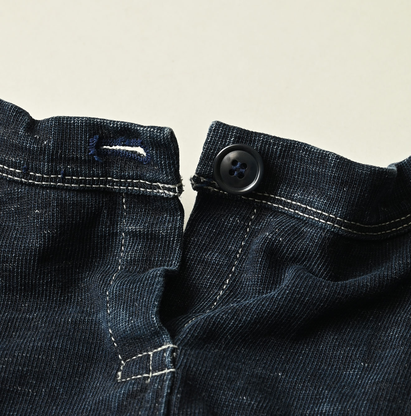 Indigo Denim Tenjiku Dress Detail