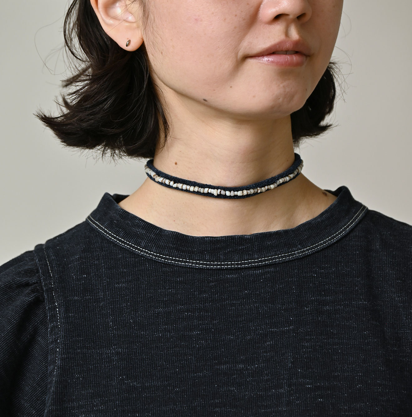 Indigo Denim Tenjiku Dress Detail