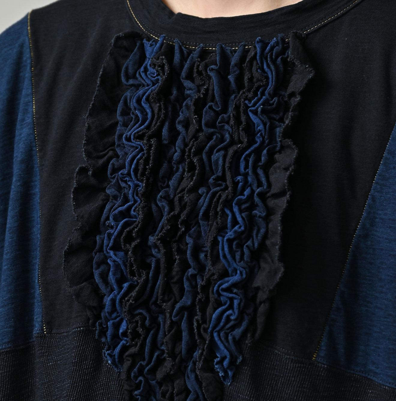 Indigo Iroiro Tenjiku Dress Detail