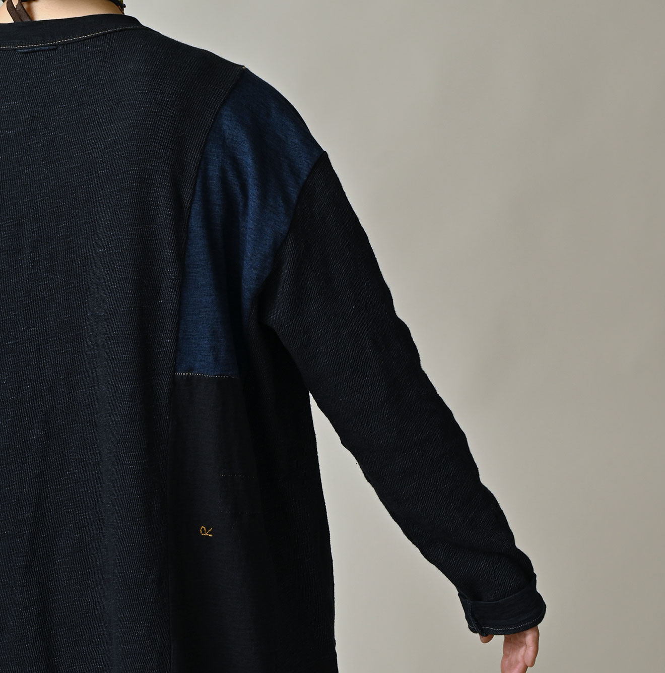 Indigo Iroiro Tenjiku Dress Detail