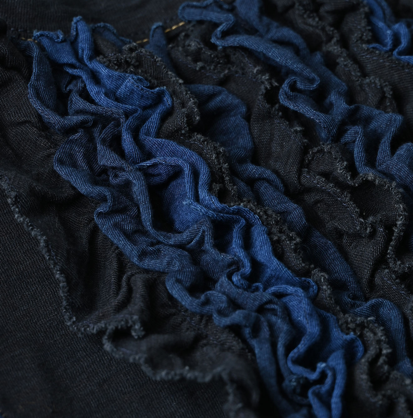 Indigo Iroiro Tenjiku Dress Detail
