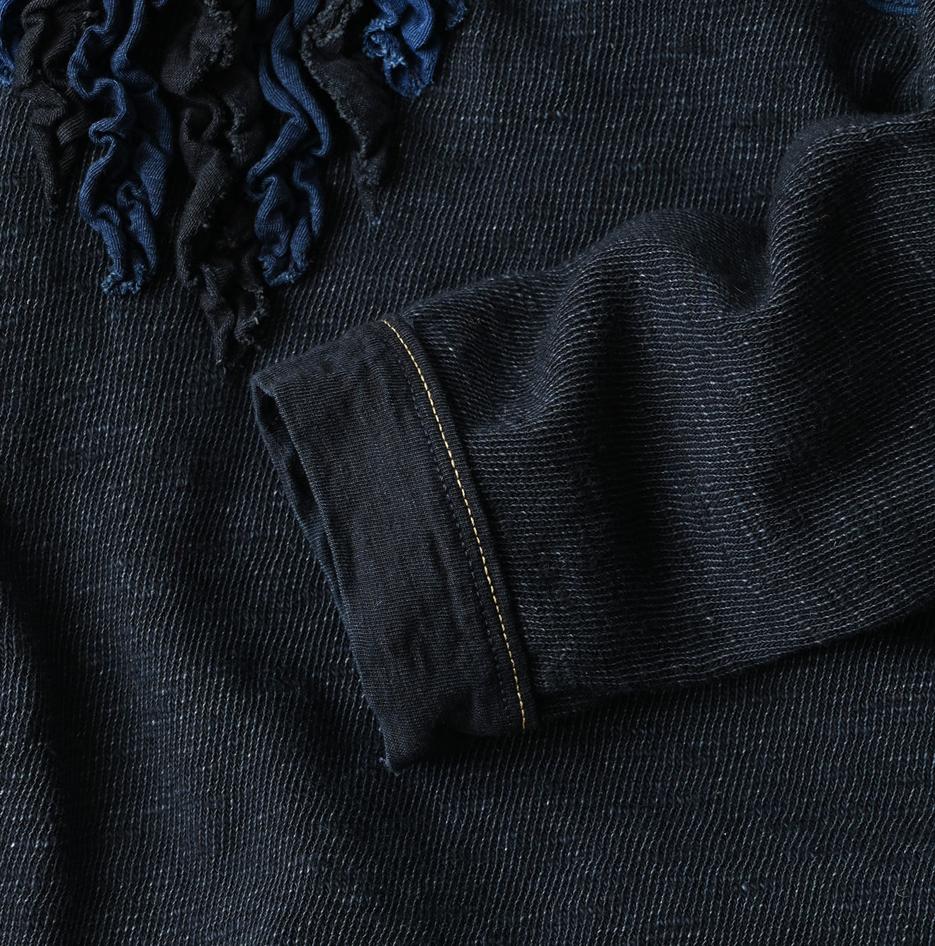 Indigo Iroiro Tenjiku Dress Detail