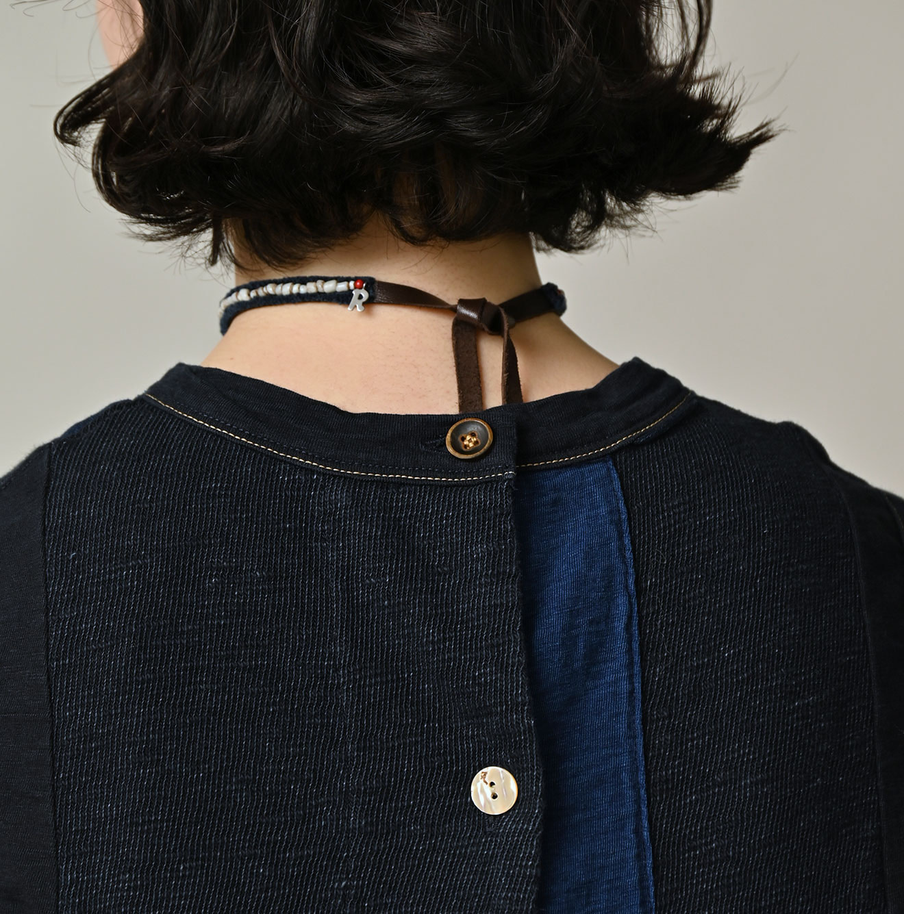 Indigo Iroiro Tenjiku Camisole Detail