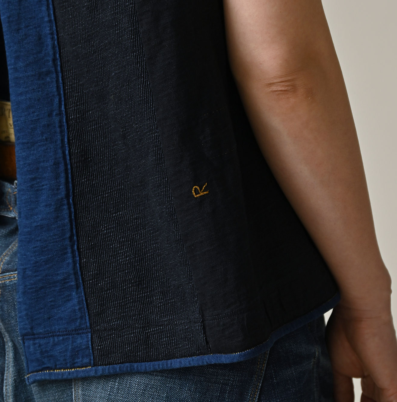 Indigo Iroiro Tenjiku Camisole Detail