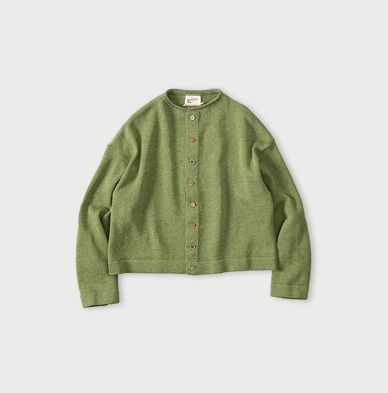 Gima Knitsew Cardigan Green Moku